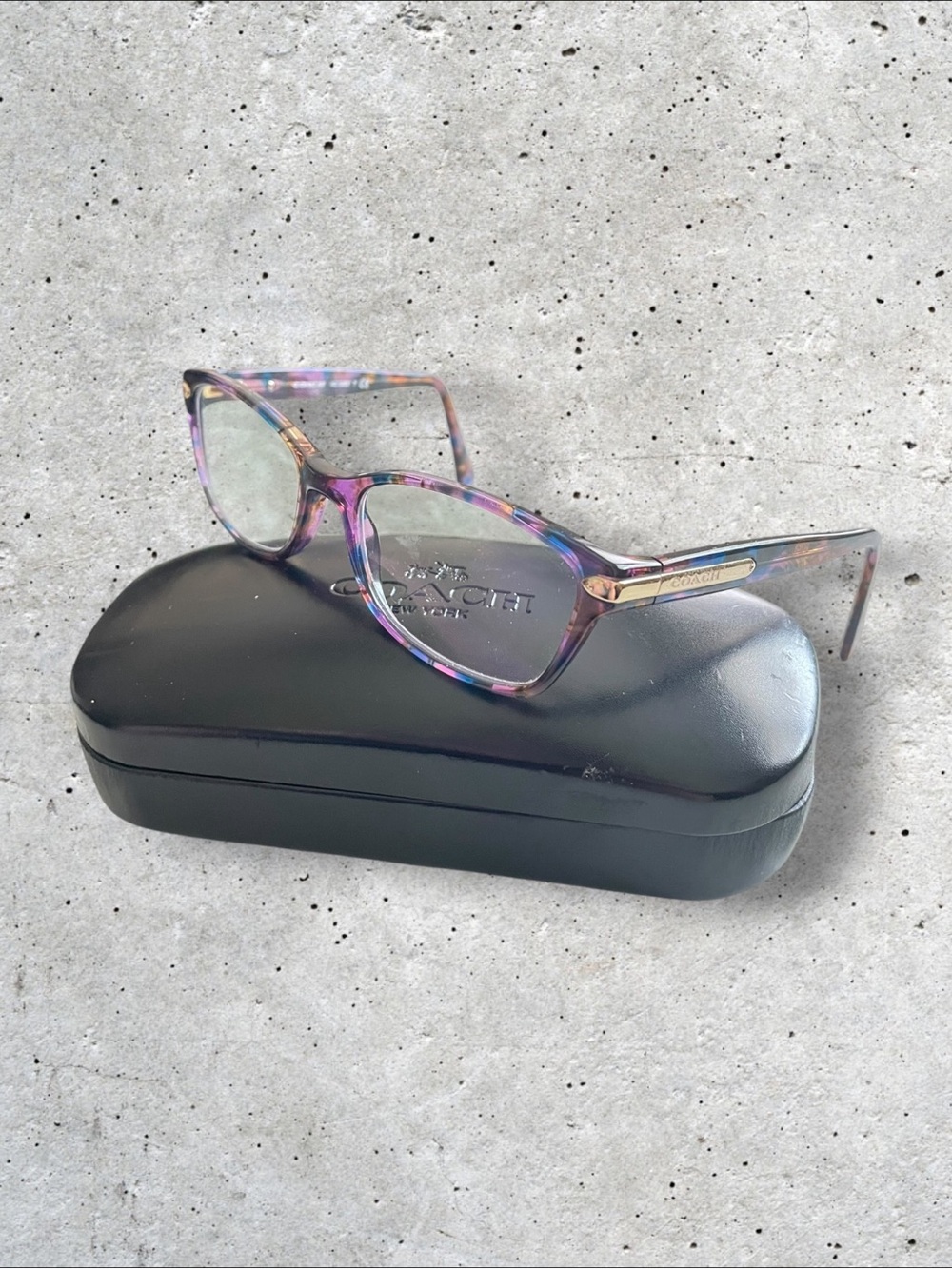 Coach HC 6065 5288 Women's Confetti Purple 51-17-135mm Eyeglasses & Case